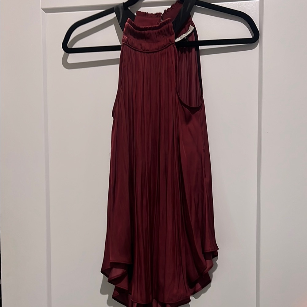 Elegant Burgundy Halter Top